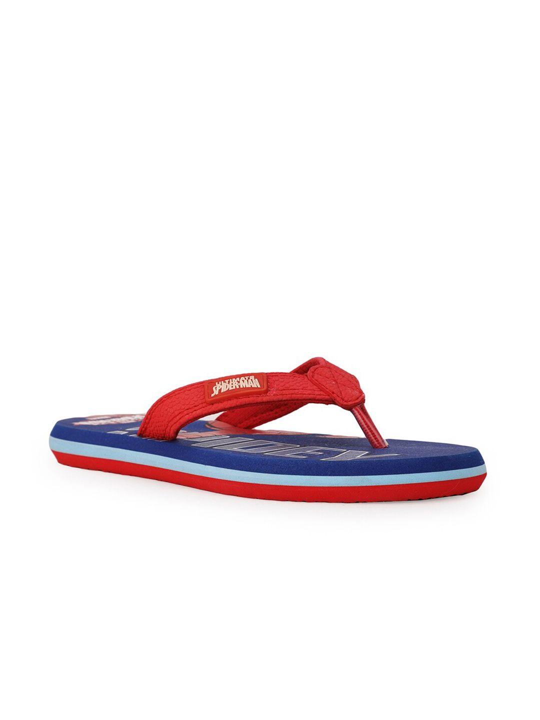 disney girls blue & red printed thong flip-flops