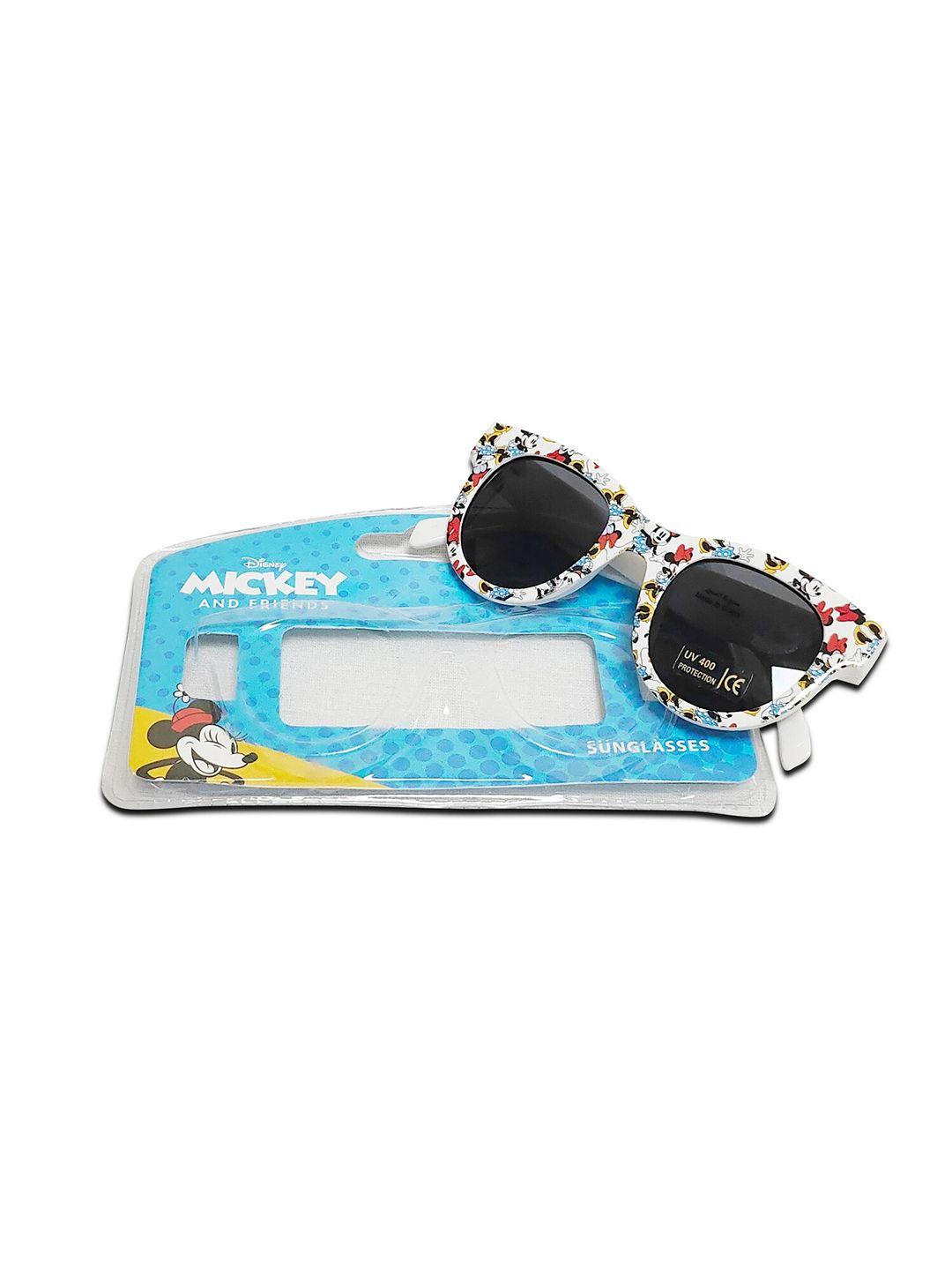 disney girls grey lens & white oval sunglasses with polarised and uv protected lens