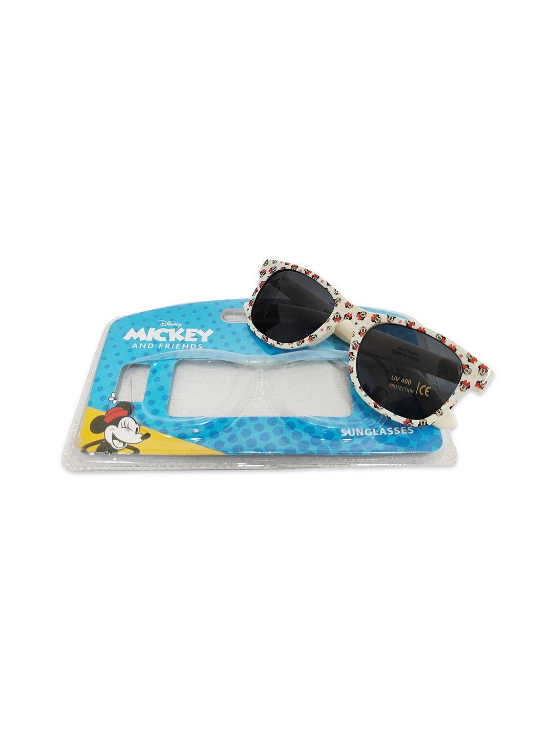 disney girls grey lens & white oval sunglasses with polarised and uv protected lens