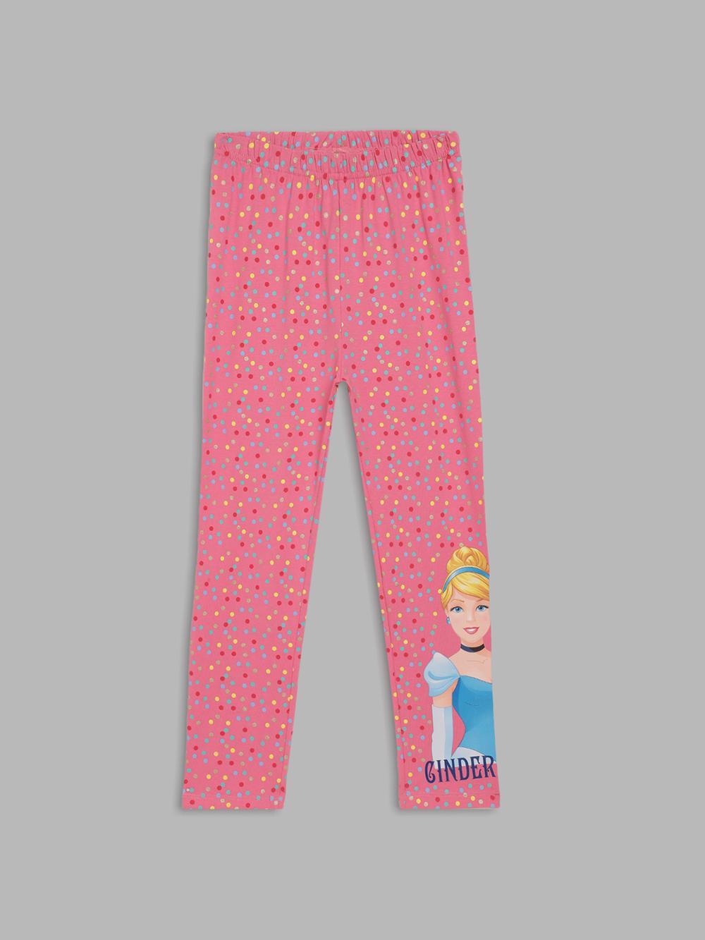 disney girls pink printed legging