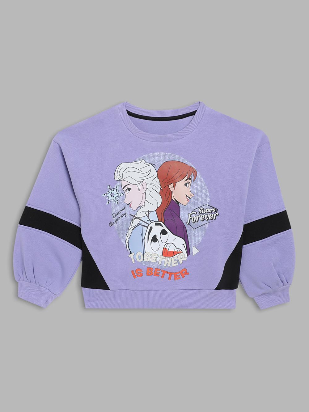 disney lilac printed sweatshirt