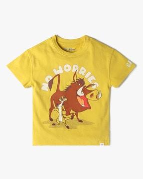 disney lion king graphic printed short-sleeve t-shirt
