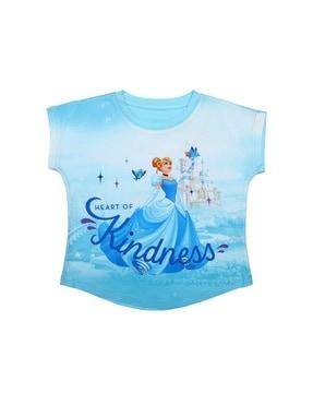 disney princess print top with cap sleeves