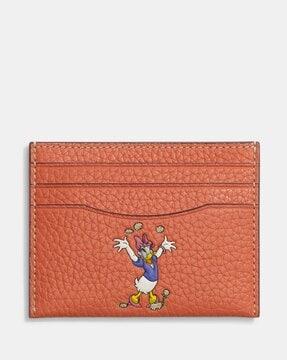 disney x coach regenerative leather card case