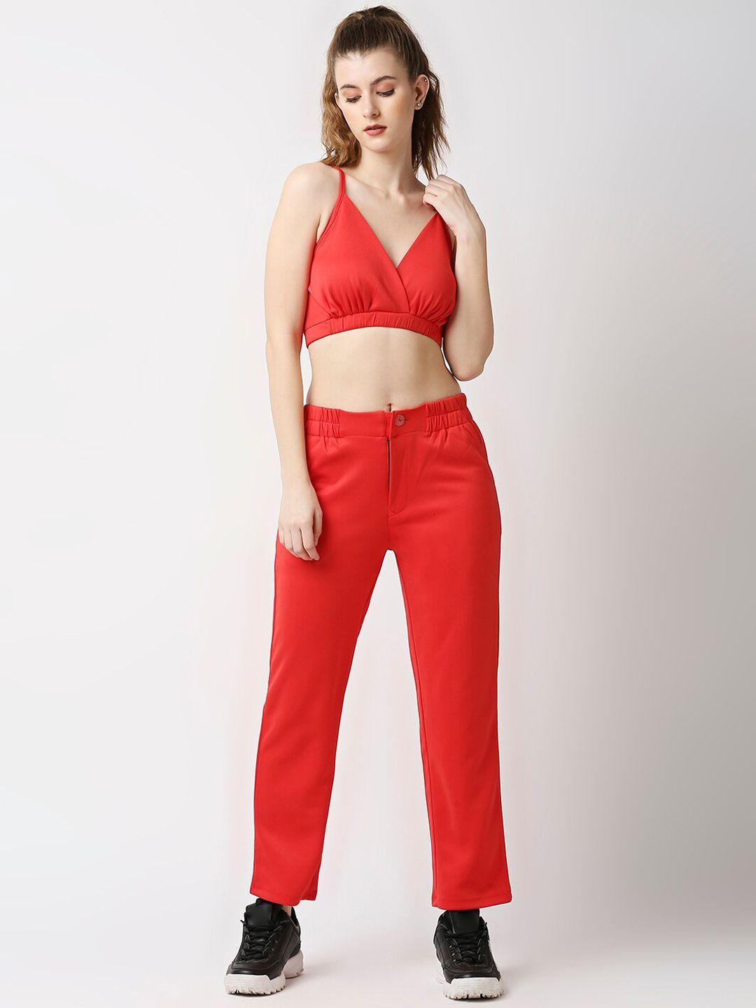 disrupt crop top with trousers co-ords