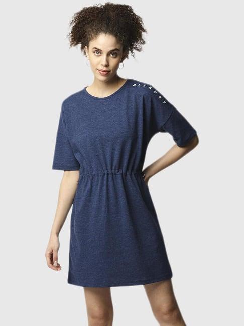 disrupt navy relaxed fit dress