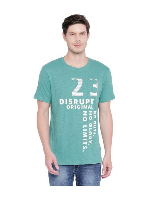 disrupt sea green printed t-shirt