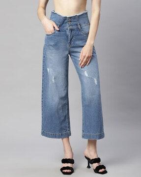 distressed relaxed fit jeans
