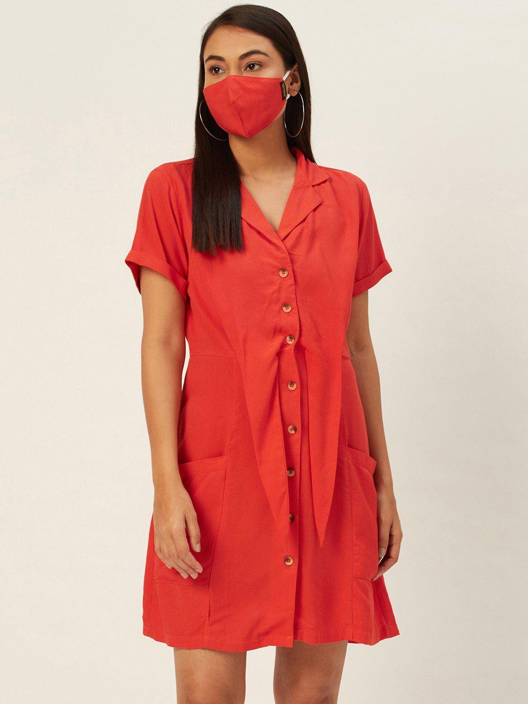 diva walk exclusive red shirt dress