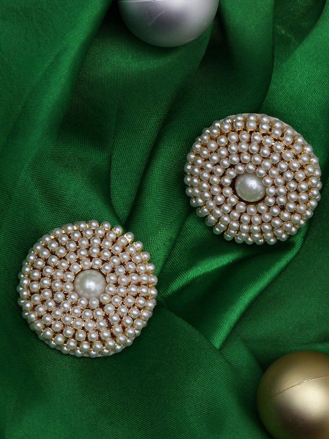 diva walk gold-plated circular studs earrings