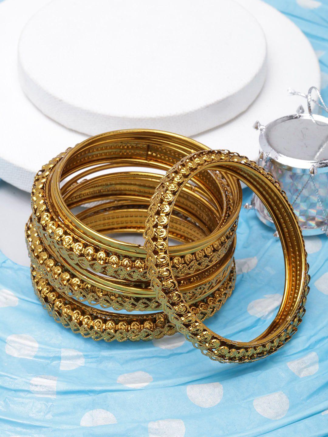 diva walk set of 10 gold-plated bangles