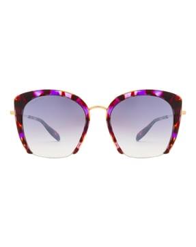 diva 601 half-rim square sunglasses