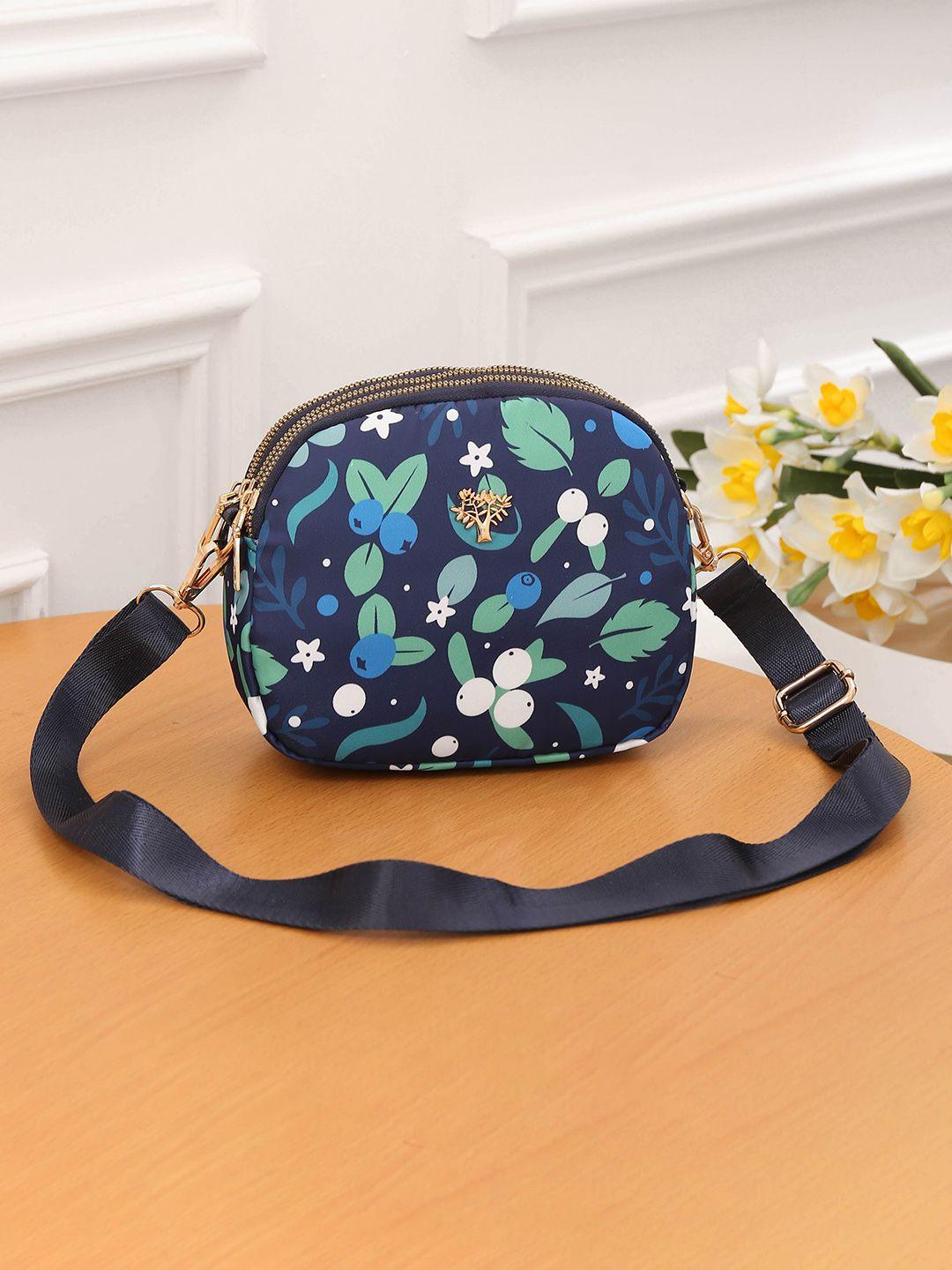 diva dale blue floral printed sling bag