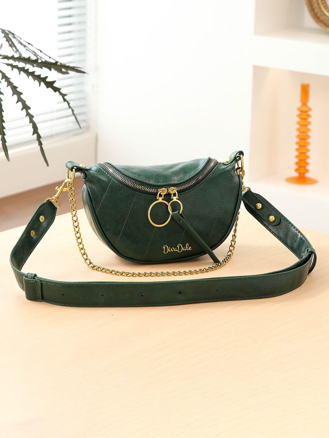 diva dale green colourblocked pu structured handheld bag