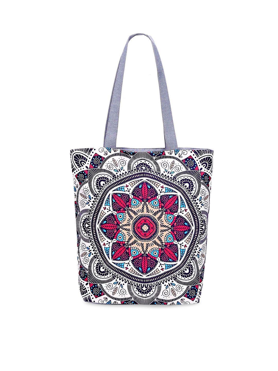 diva dale multicoloured printed half moon tote bag