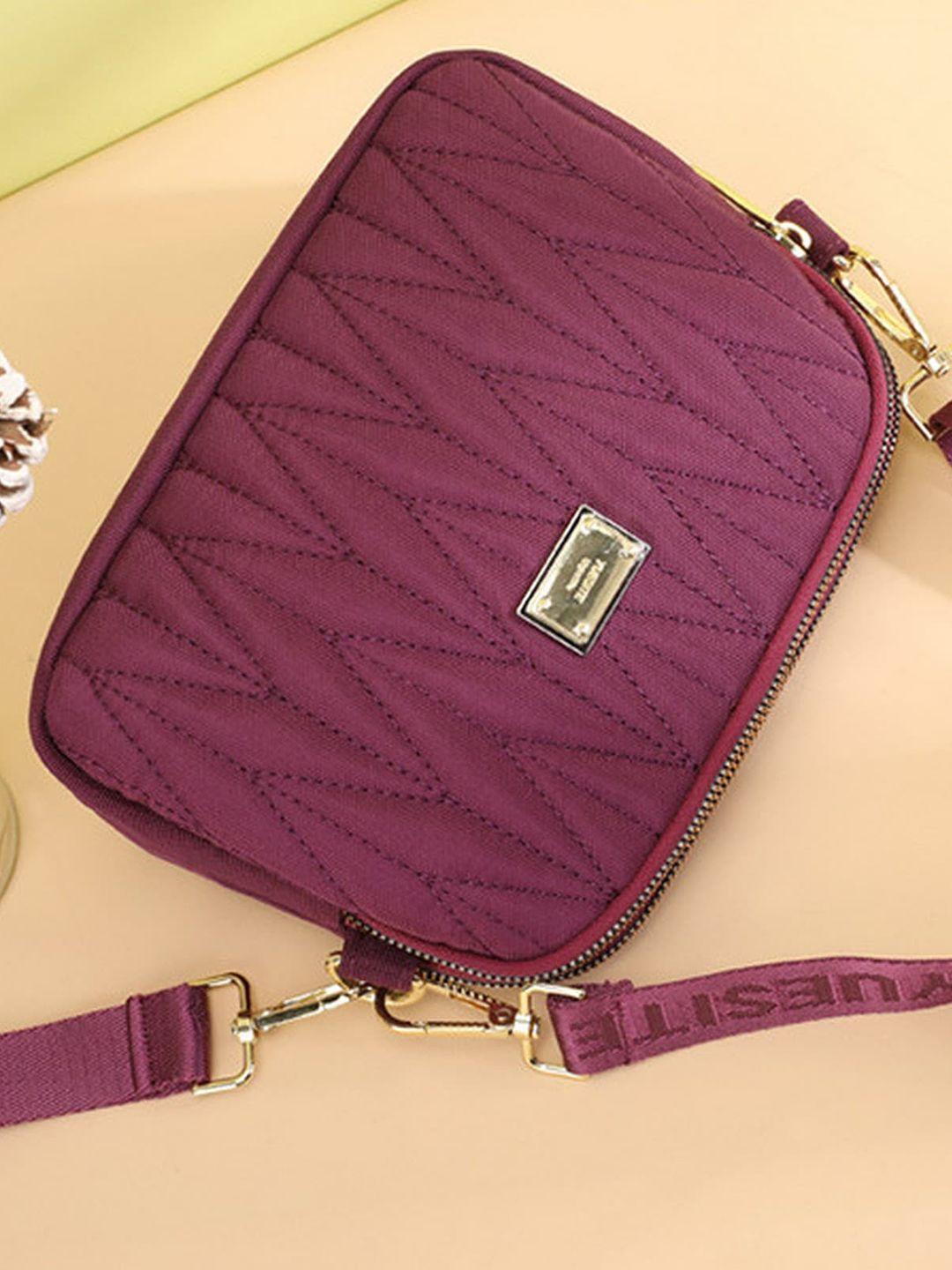 diva dale purple textured structured sling bag