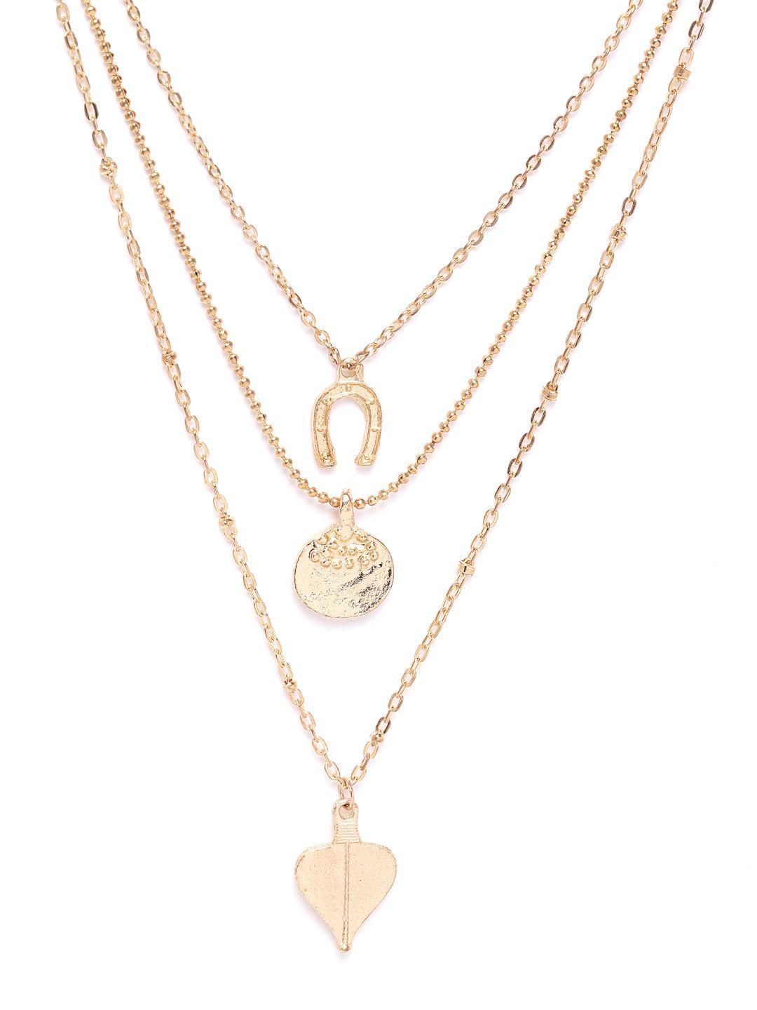 diva walk exclusive gold-plated layered necklace
