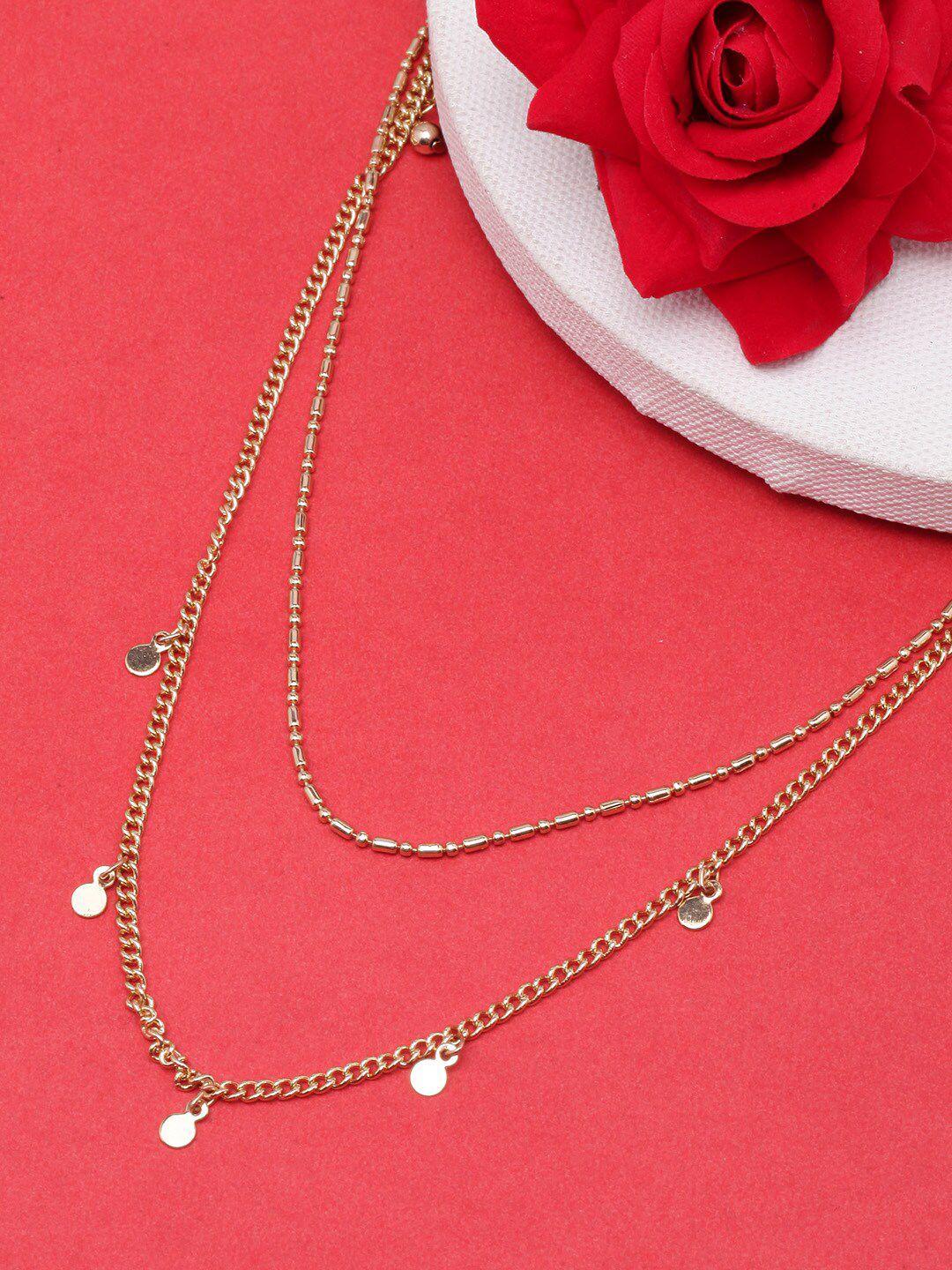 diva walk gold-plated layered minimal necklace