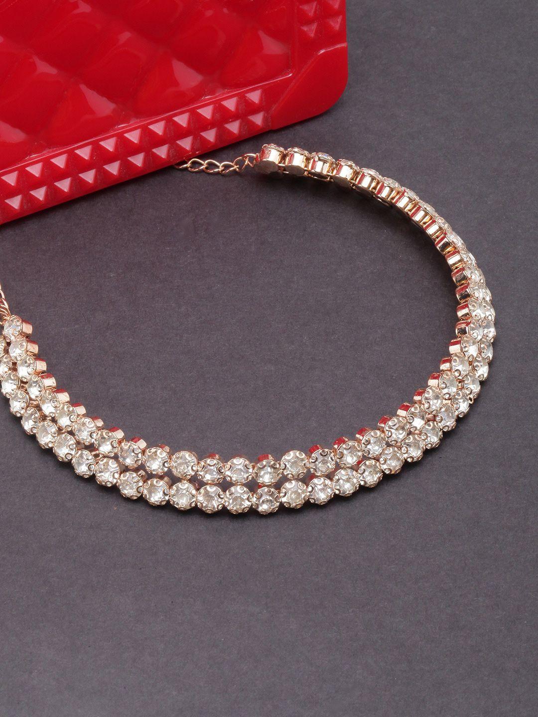 diva walk gold-plated stone studded choker necklace