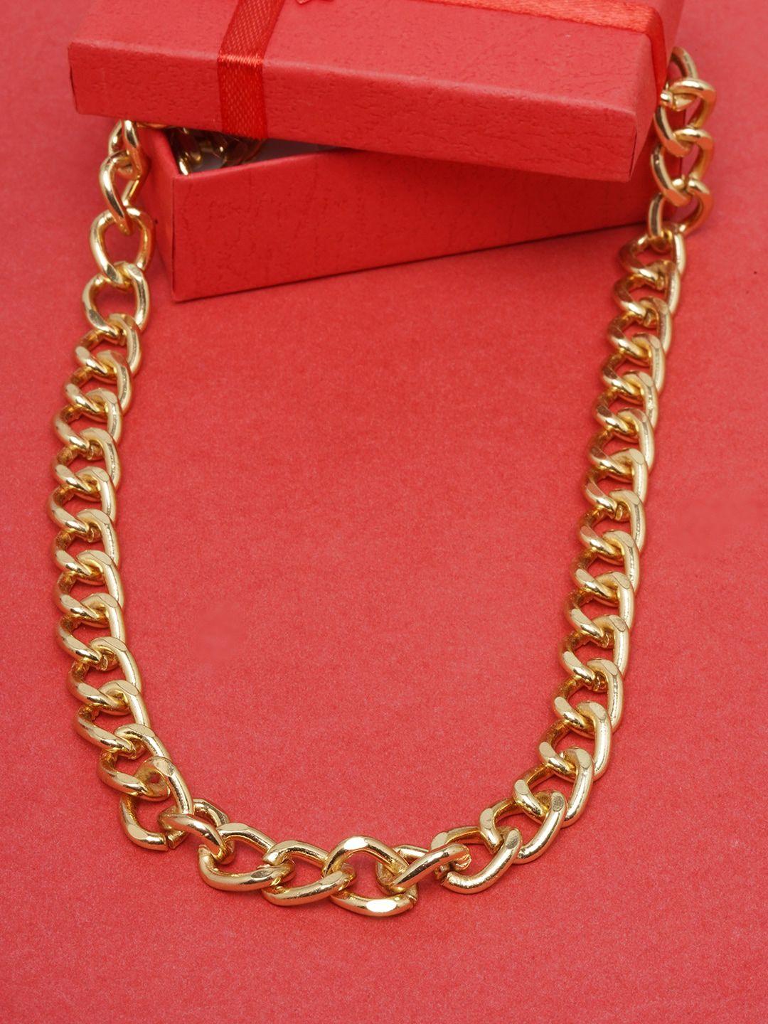 diva walk gold-toned brass gold-plated necklace