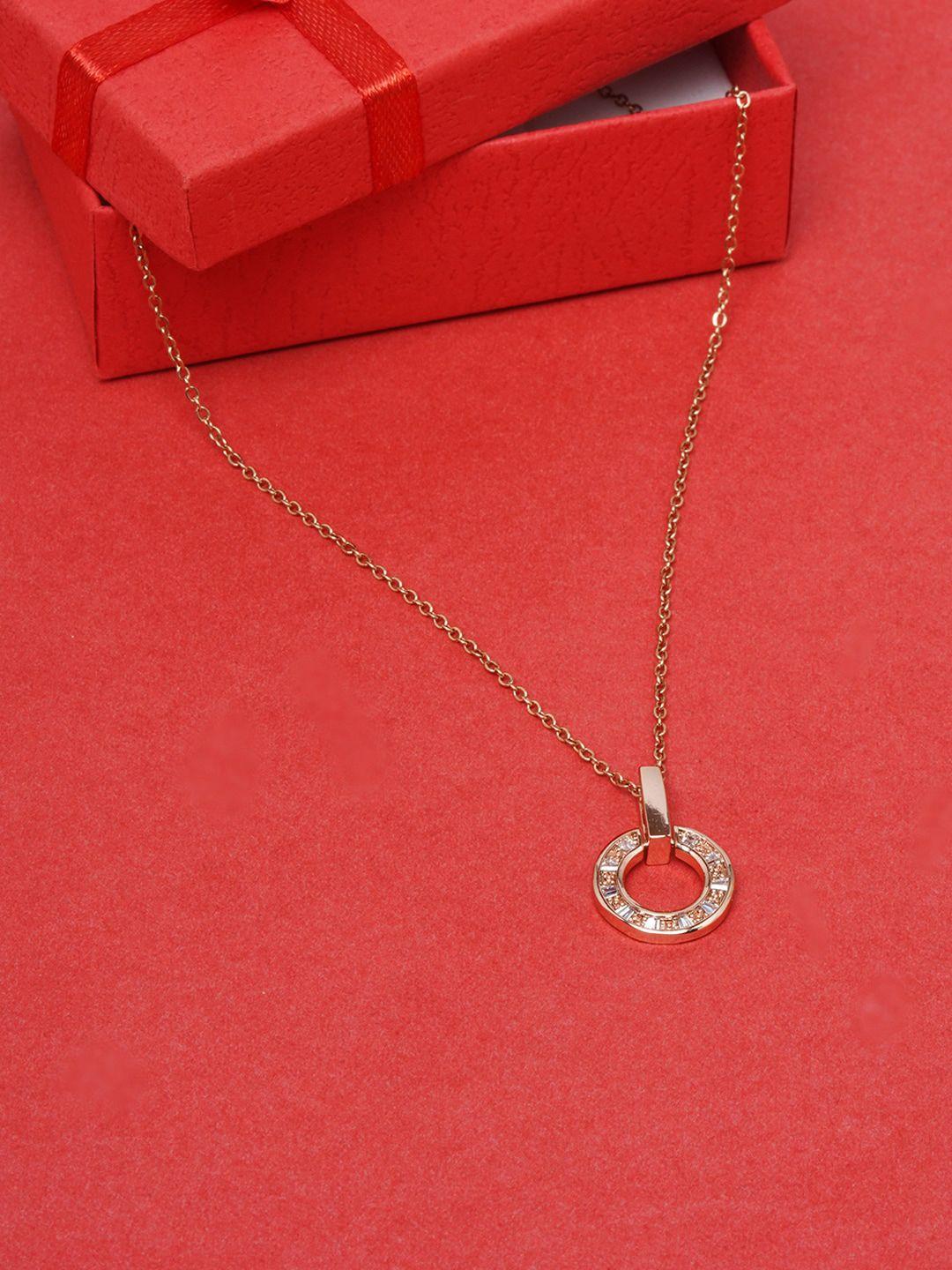 diva walk rose gold brass rose gold-plated  necklace