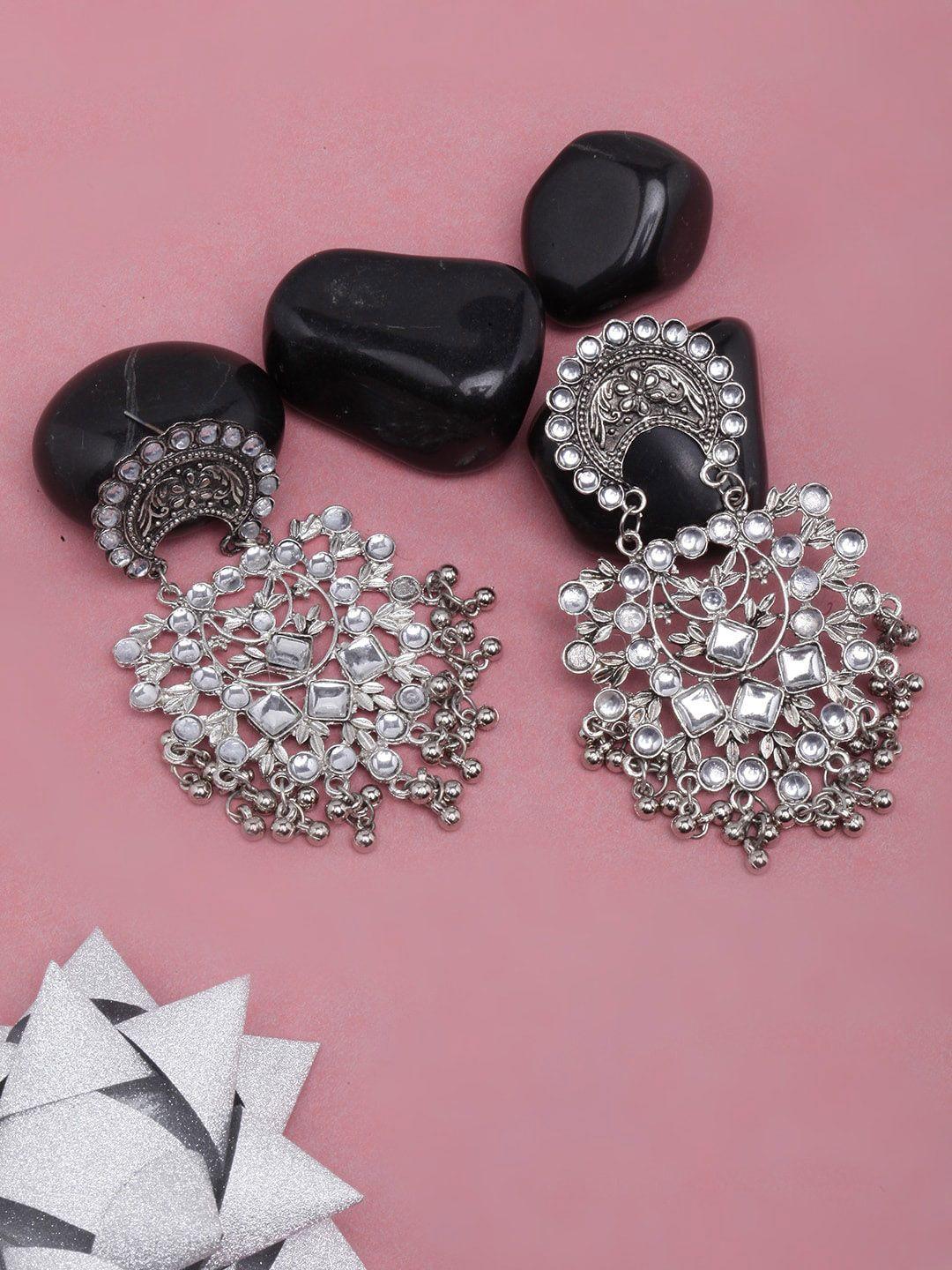 diva walk silver plated contemporary drop earrings