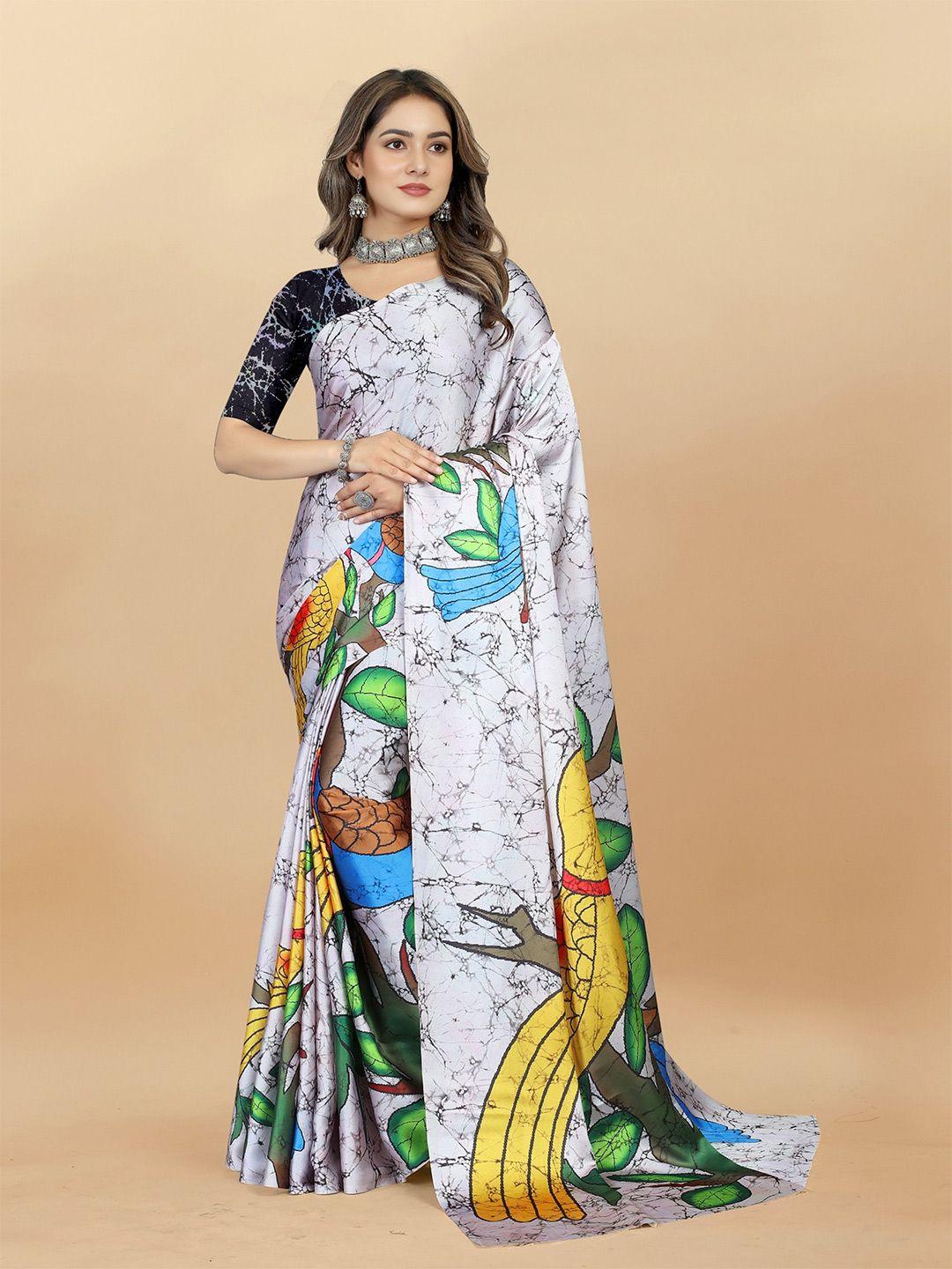 divastri ethnic motifs printed satin kota saree