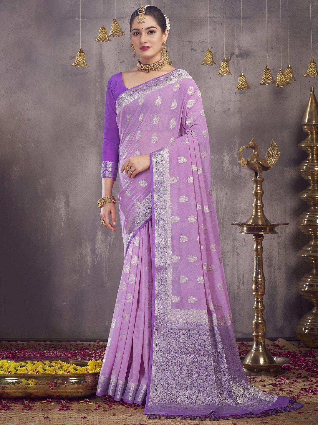 divastri ethnic motifs woven design zari pure georgette banarasi saree