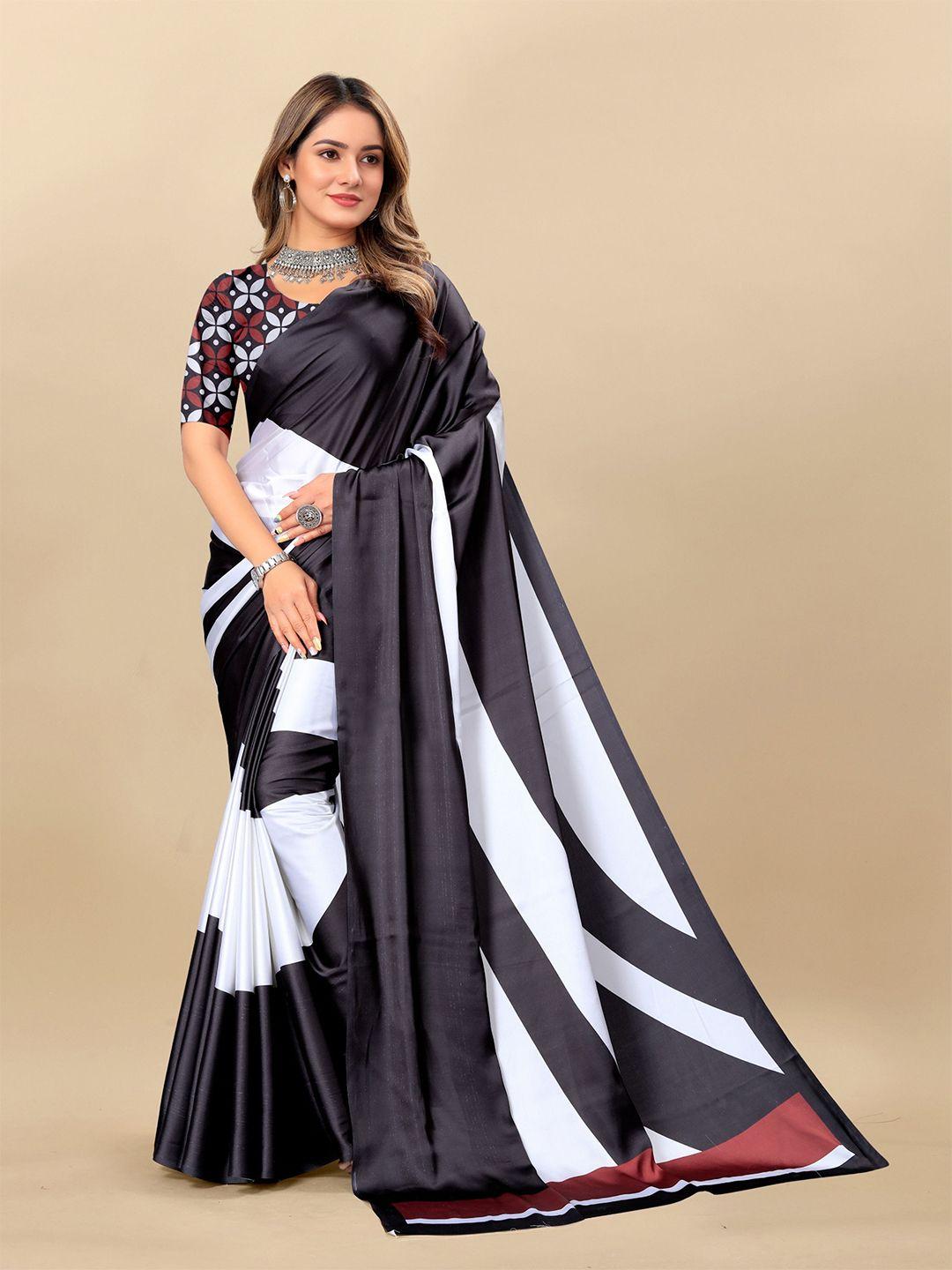 divastri colourblocked satin maheshwari saree