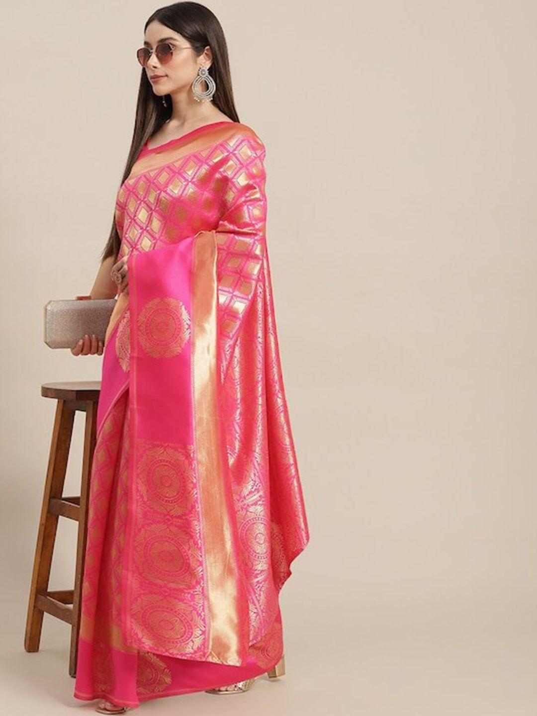 divastri ethnic motif zari silk blend kanjeevaram saree