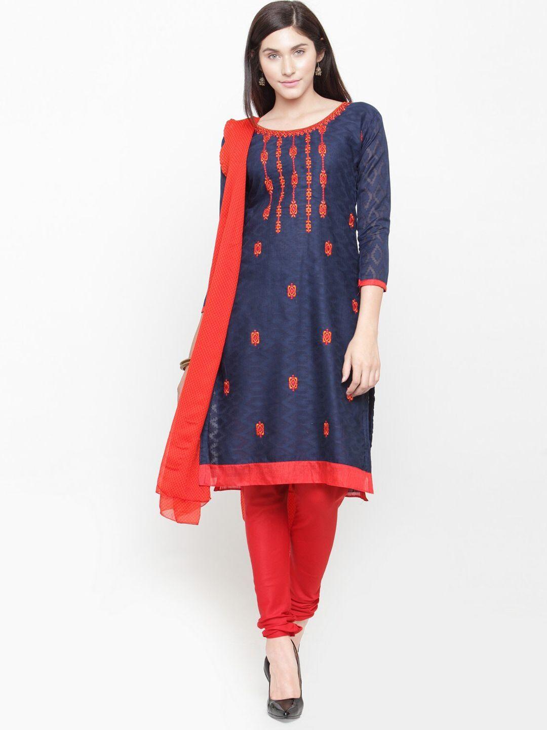 divastri ethnic motifs embroidered unstitched dress material