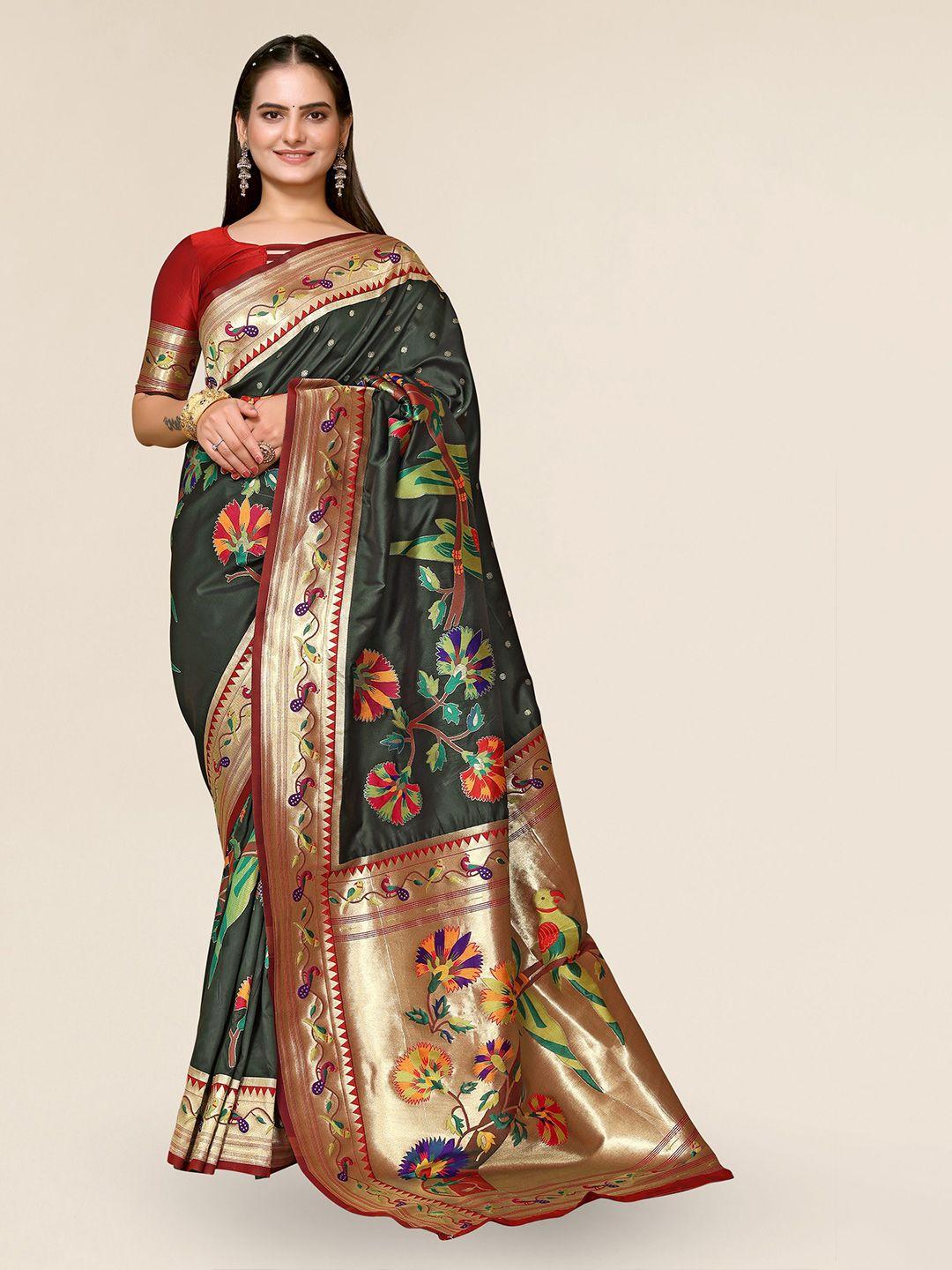 divastri ethnic motifs woven design zari banarasi saree