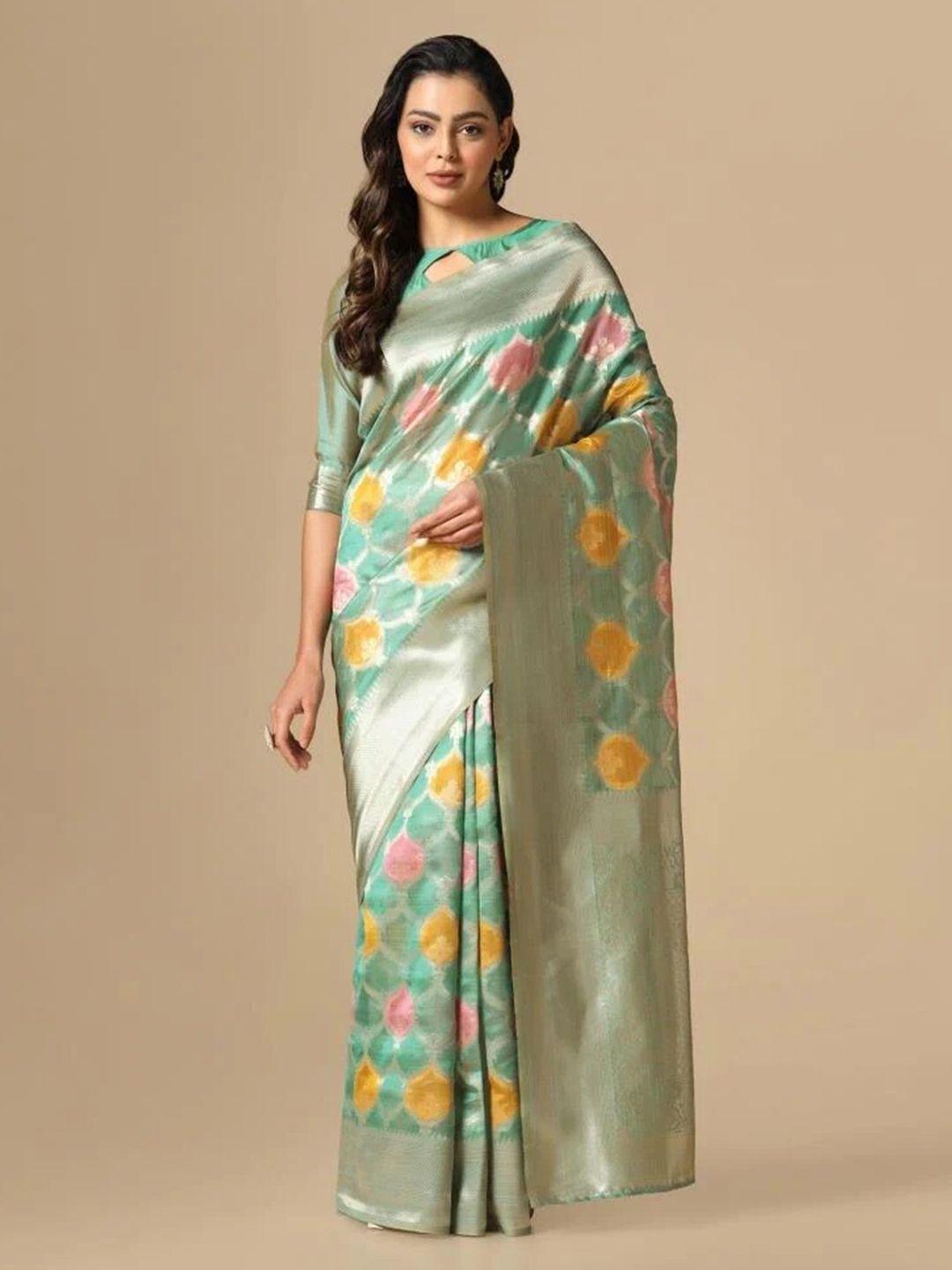 divastri ethnic motifs woven design zari organza banarasi saree