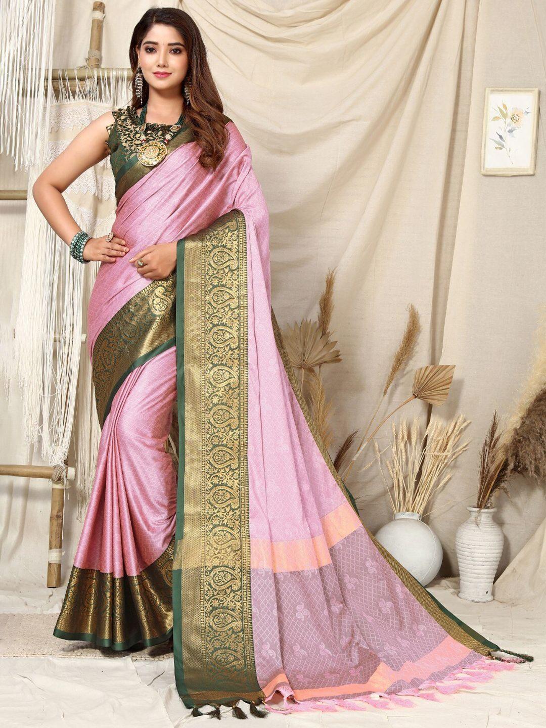 divastri ethnic motifs woven design zari silk cotton kanjeevaram saree