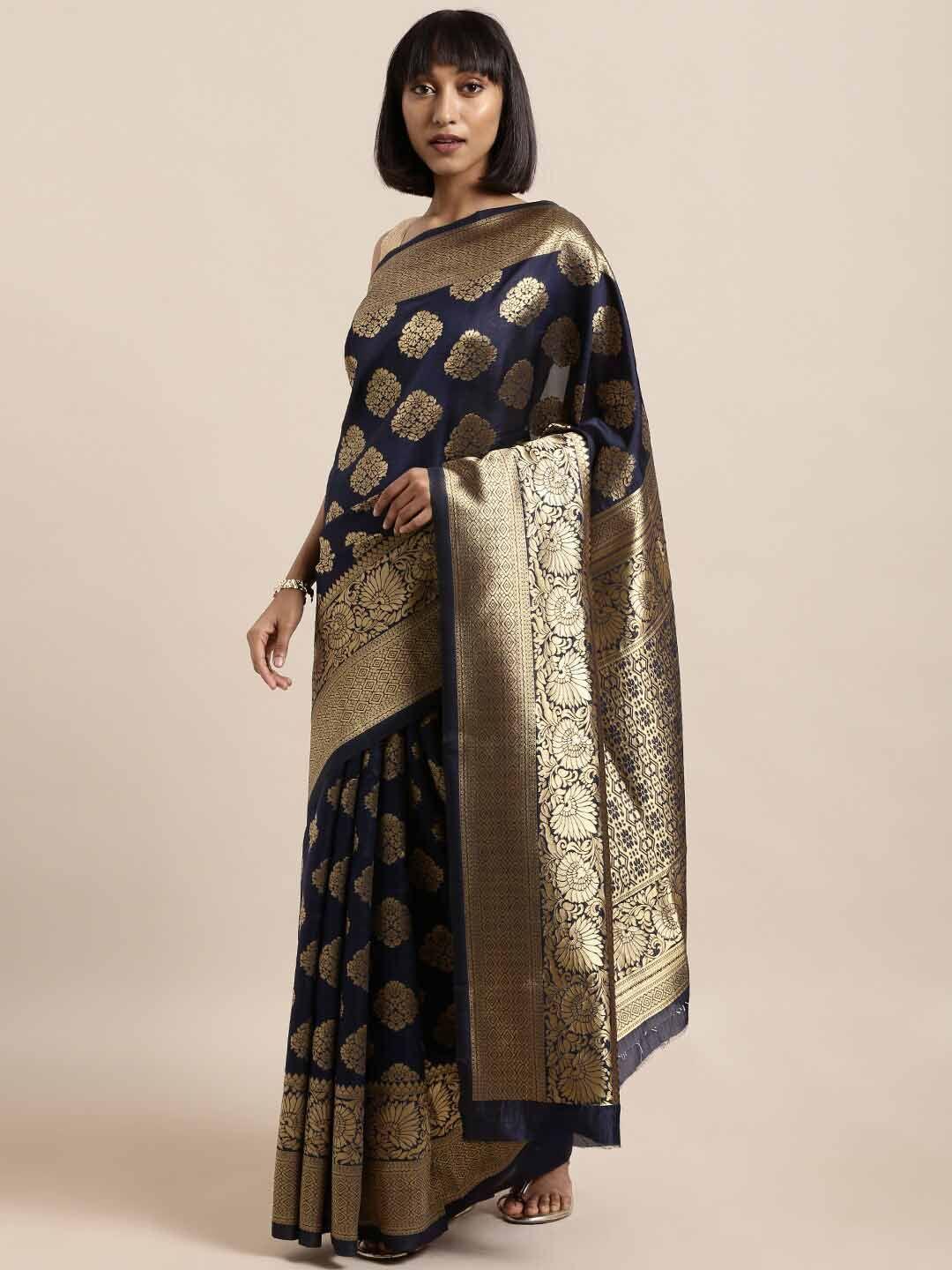 divastri floral woven design zari banarasi saree