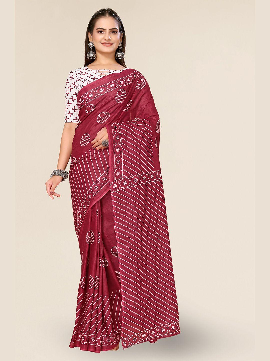 divastri geometric printed saree