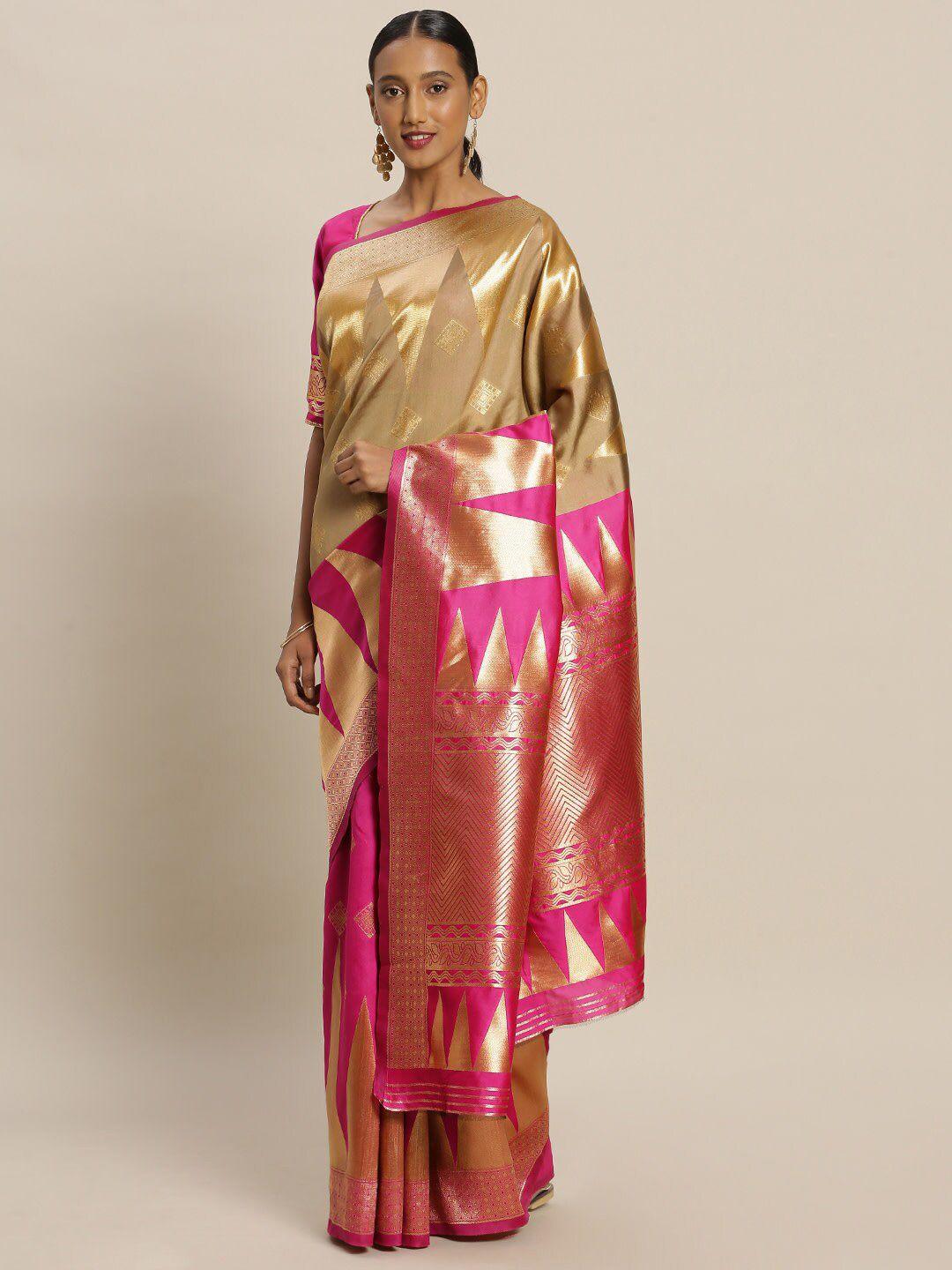 divastri geometric woven design zari banarasi saree