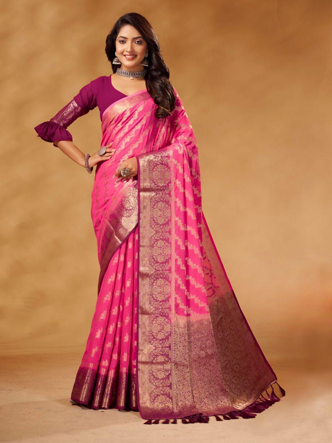 divastri leheriya woven design zari pure georgette banarasi saree