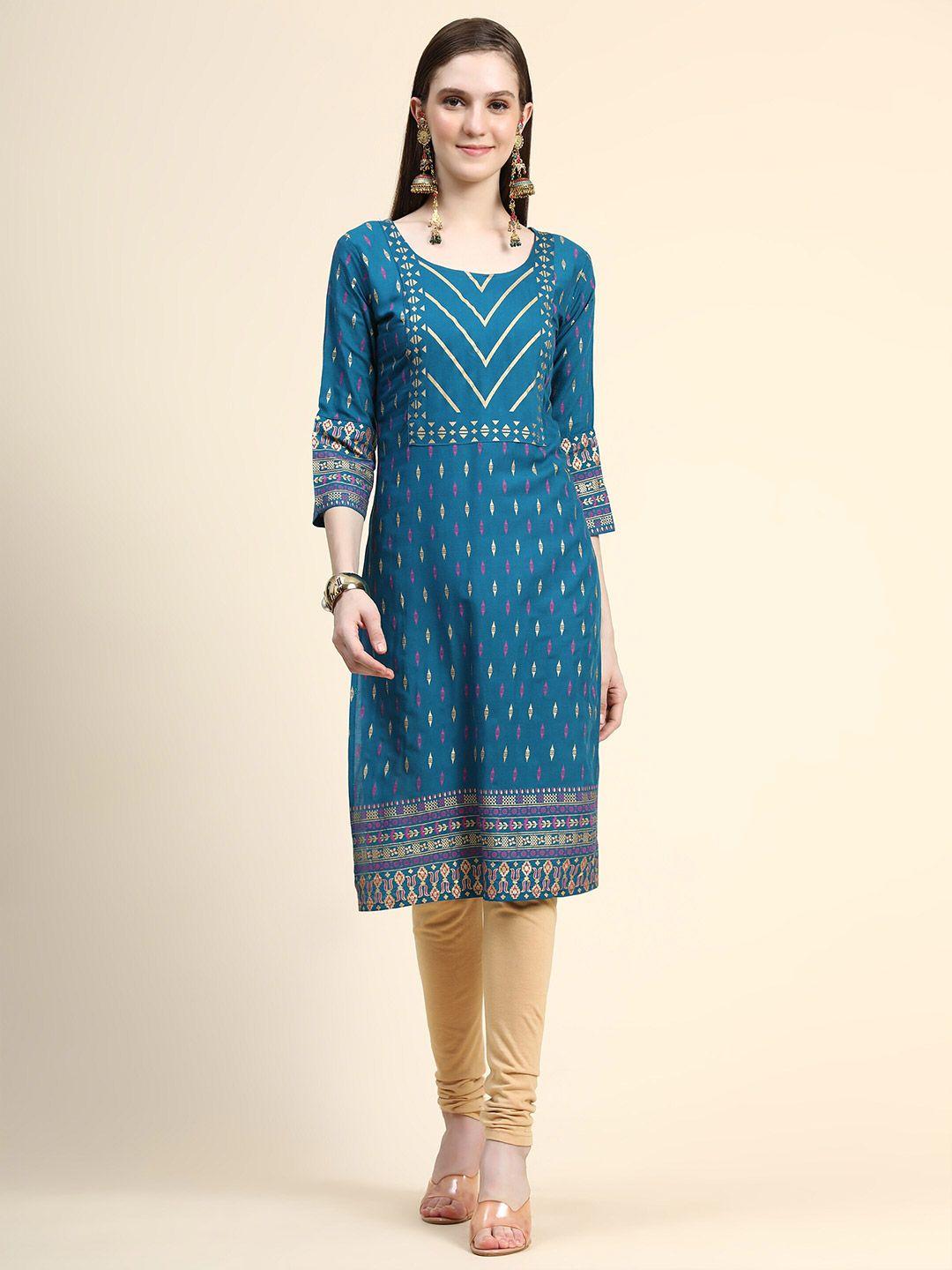 divastri women ethnic motifs printed straight kurta