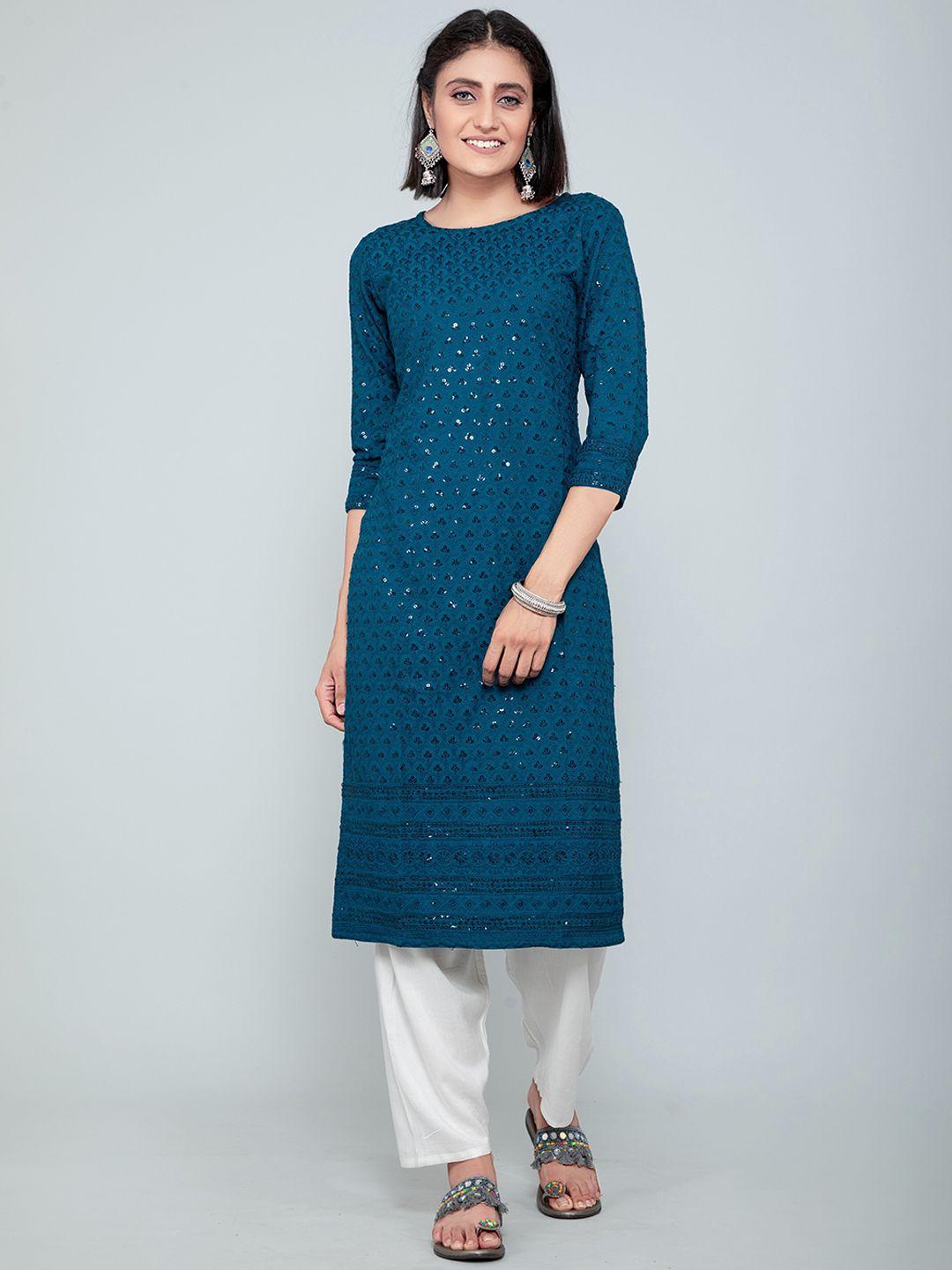 divastri women thread work jacquard kurta