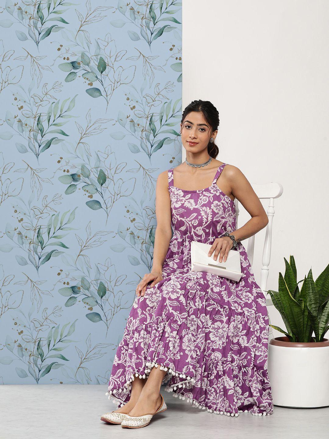 divena floral a-line midi dress