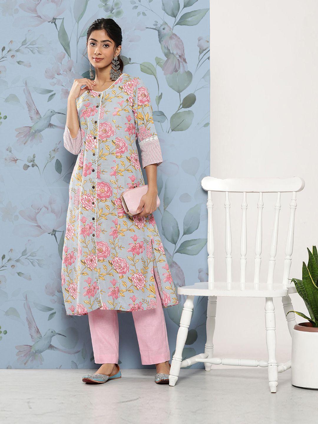 divena floral printed a-line kurta