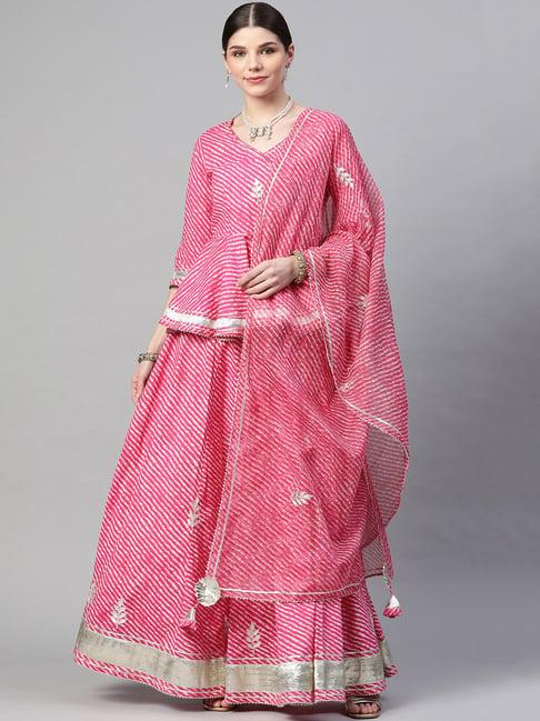 divena pink embellished lehenga set