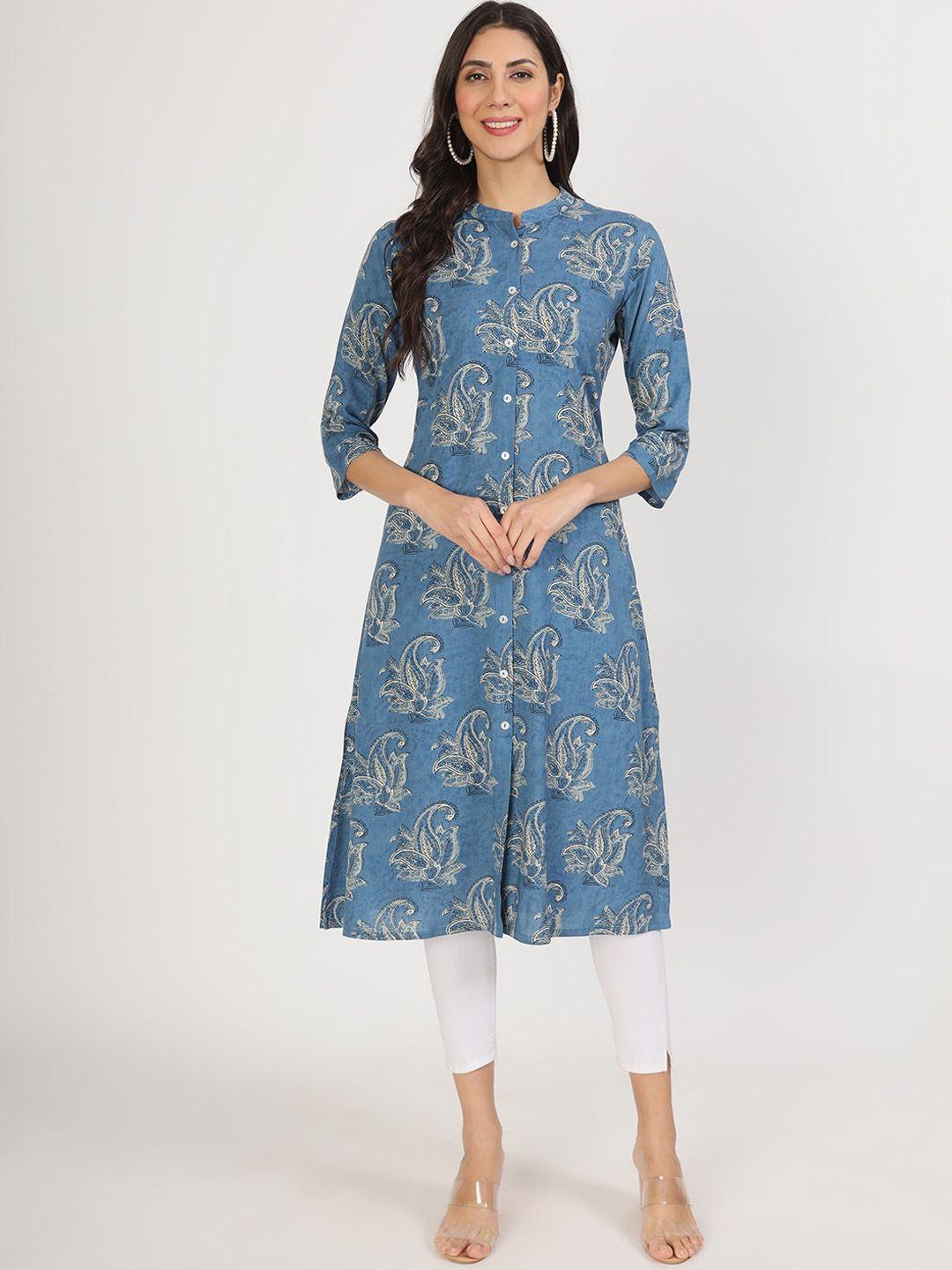 divena women ethnic motifs printed thread work kurta