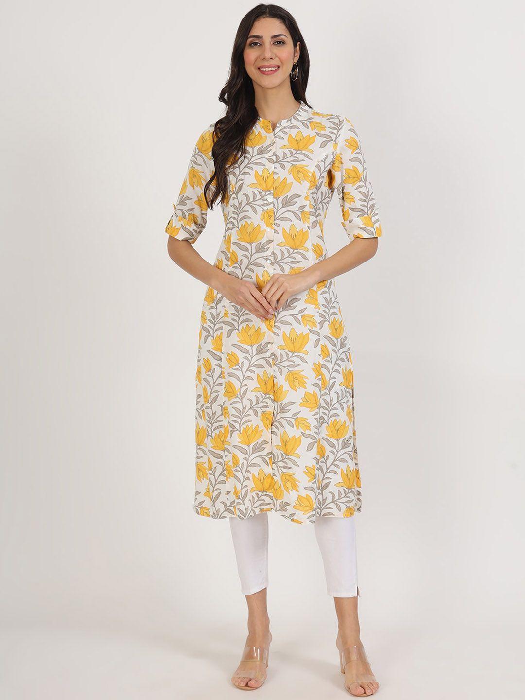 divena women floral printed thread work kurta