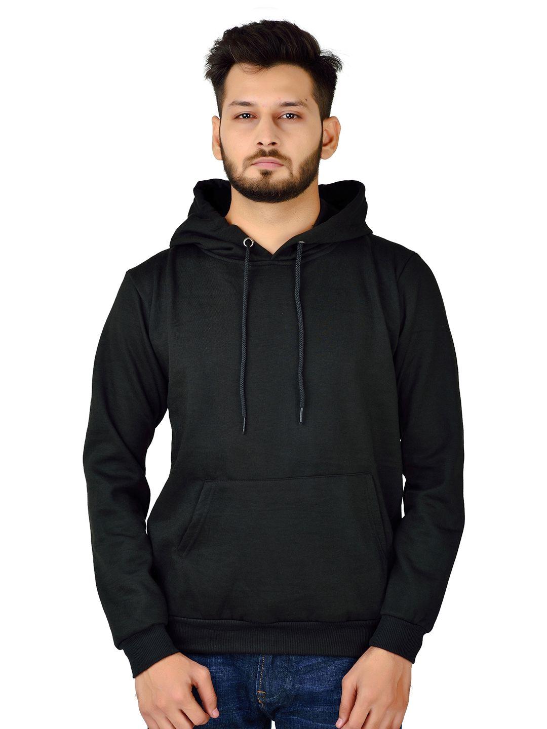 divra clothing unisex black hooded sweatshirt