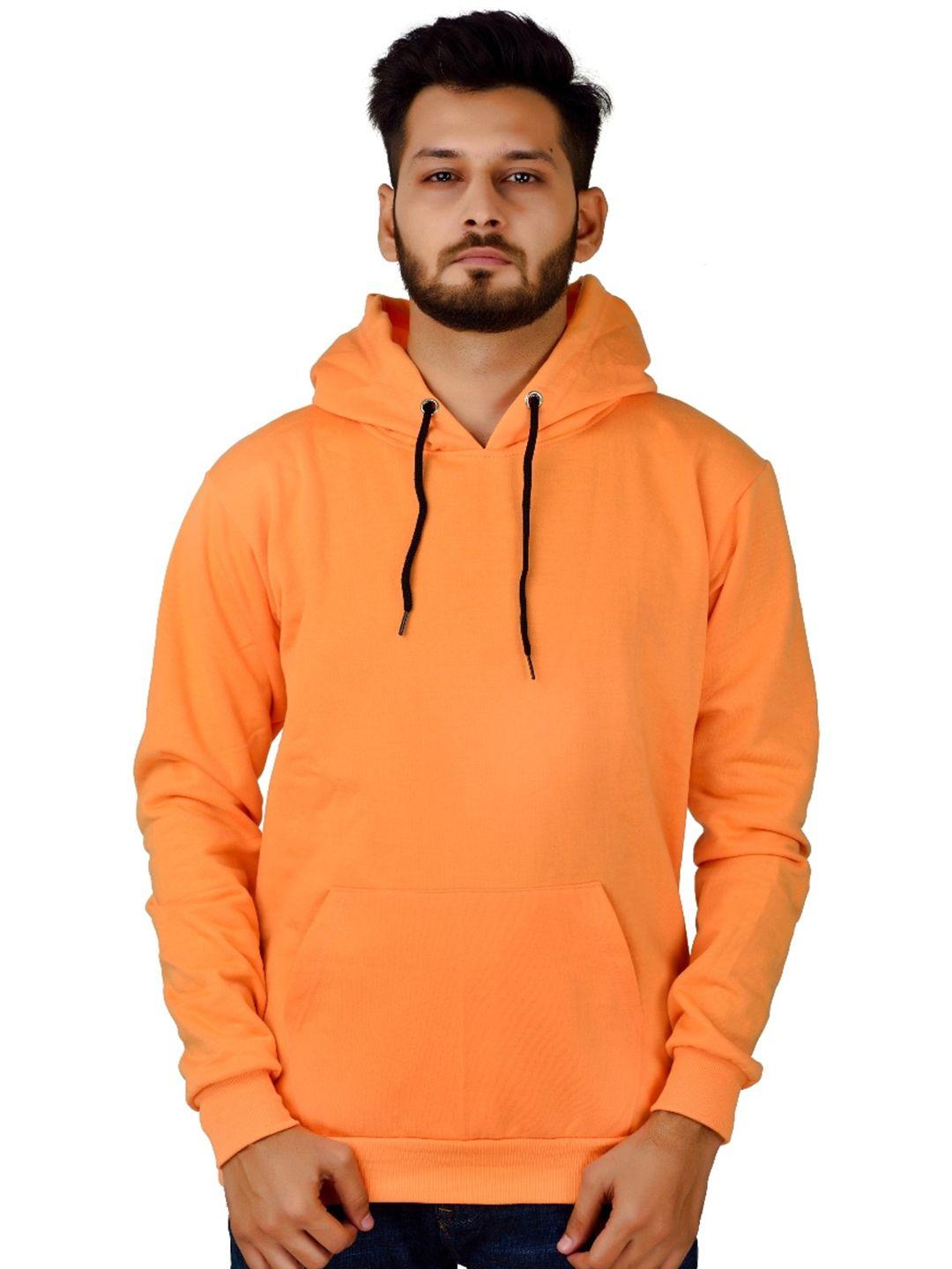 divra clothing unisex orange hooded sweatshirt