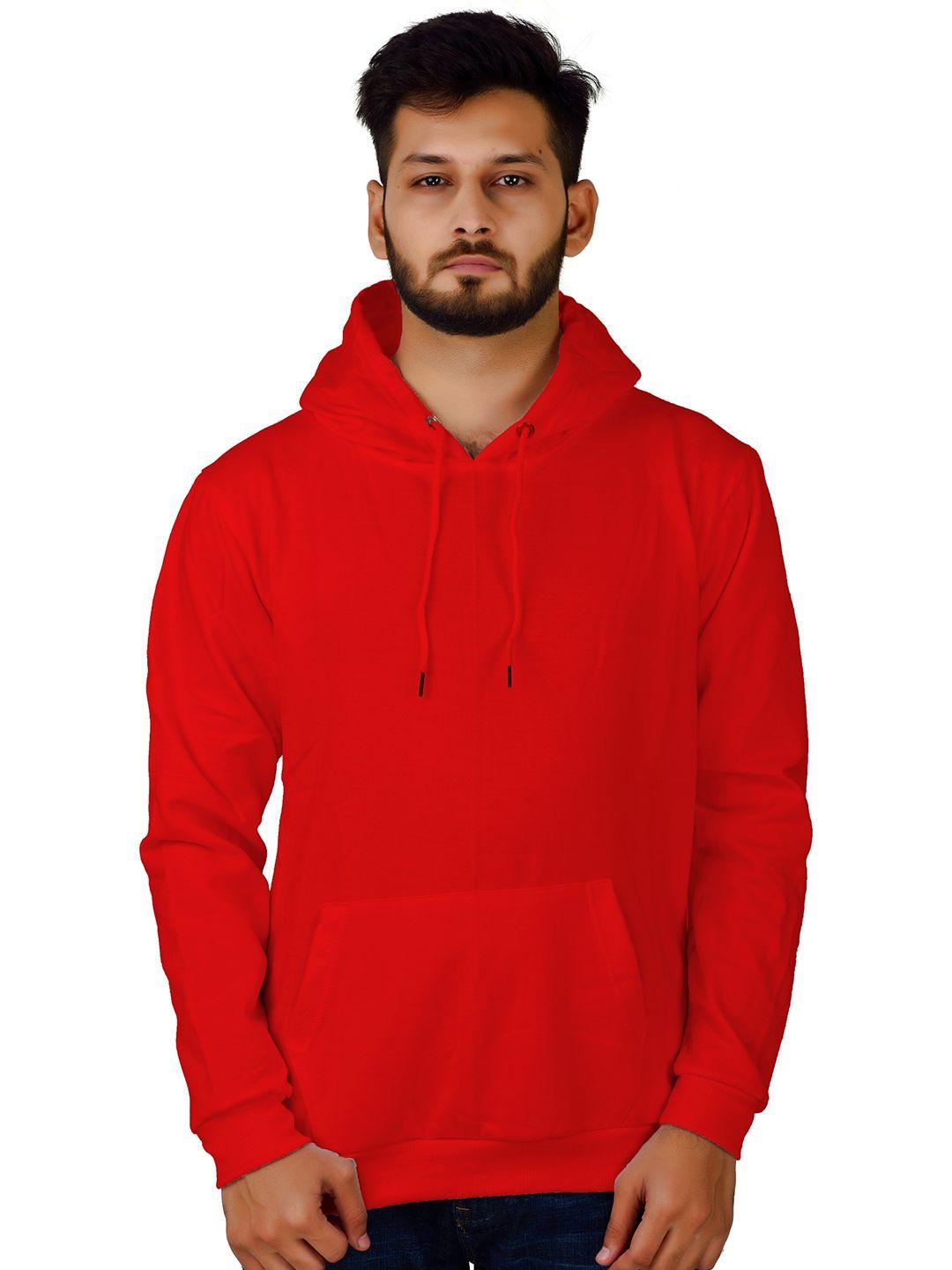 divra clothing unisex red hooded sweatshirt