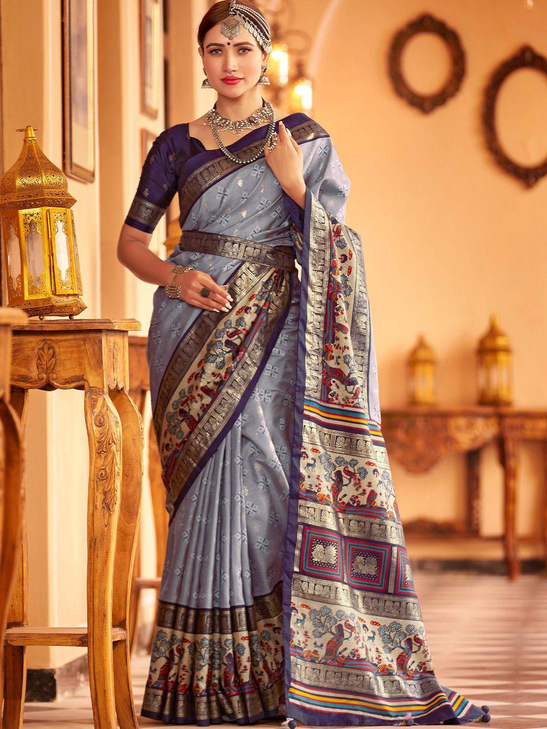 divyadham textiles ethnic motifs zari pure silk banarasi saree