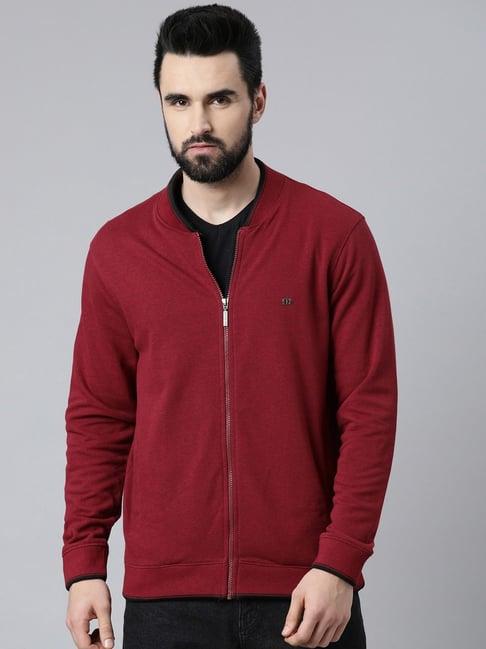 dixcy scott maximus maroon relaxed fit bomber neck jacket